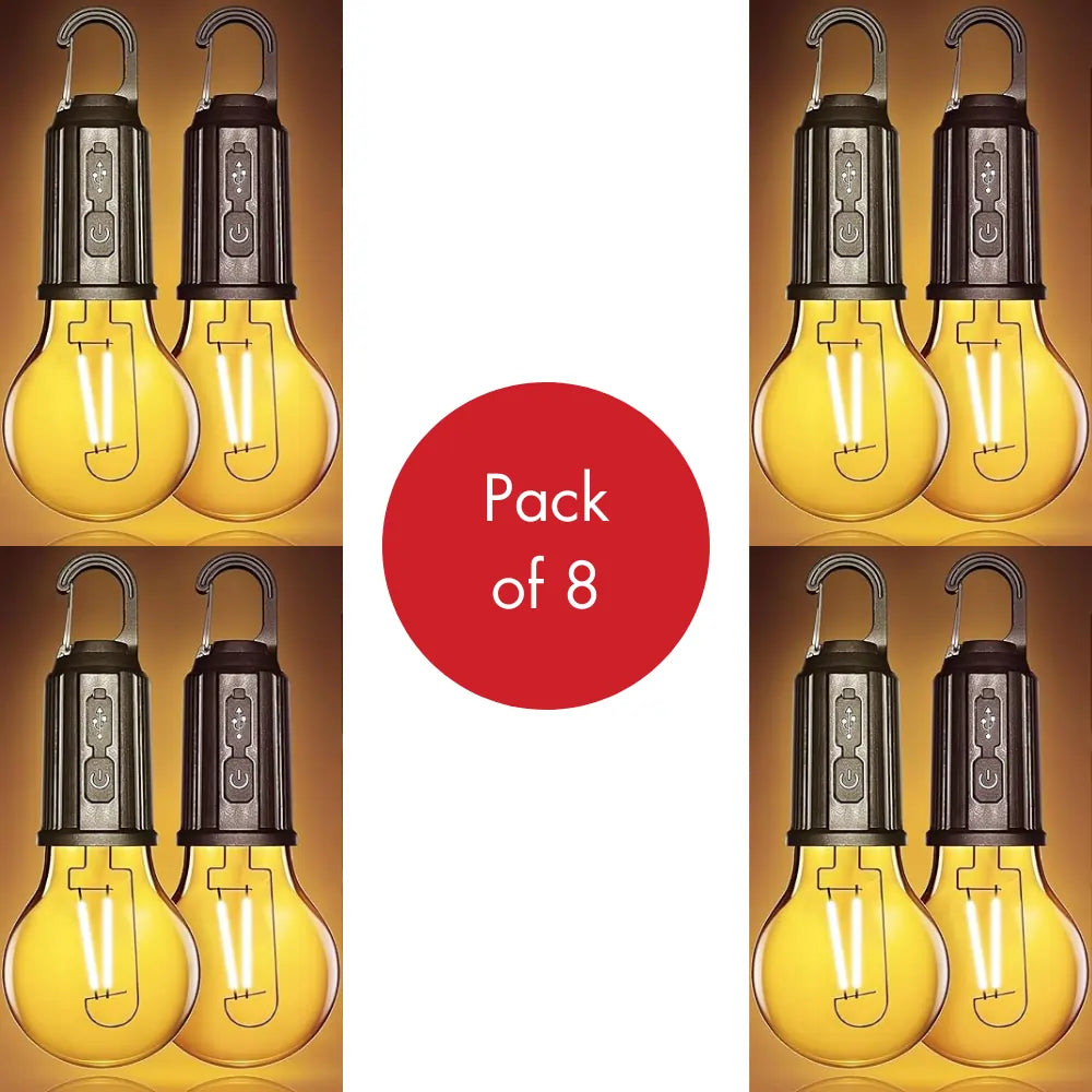 Care 4 Rechargeable LED Light Bulb, Waterproof LED Tent Lights with USB Cable, 3 Modes Camping Lantern, Hanging Lamp for Hiking, Emergency, Camping, Household, & Car Repairing. (Pack of 1)