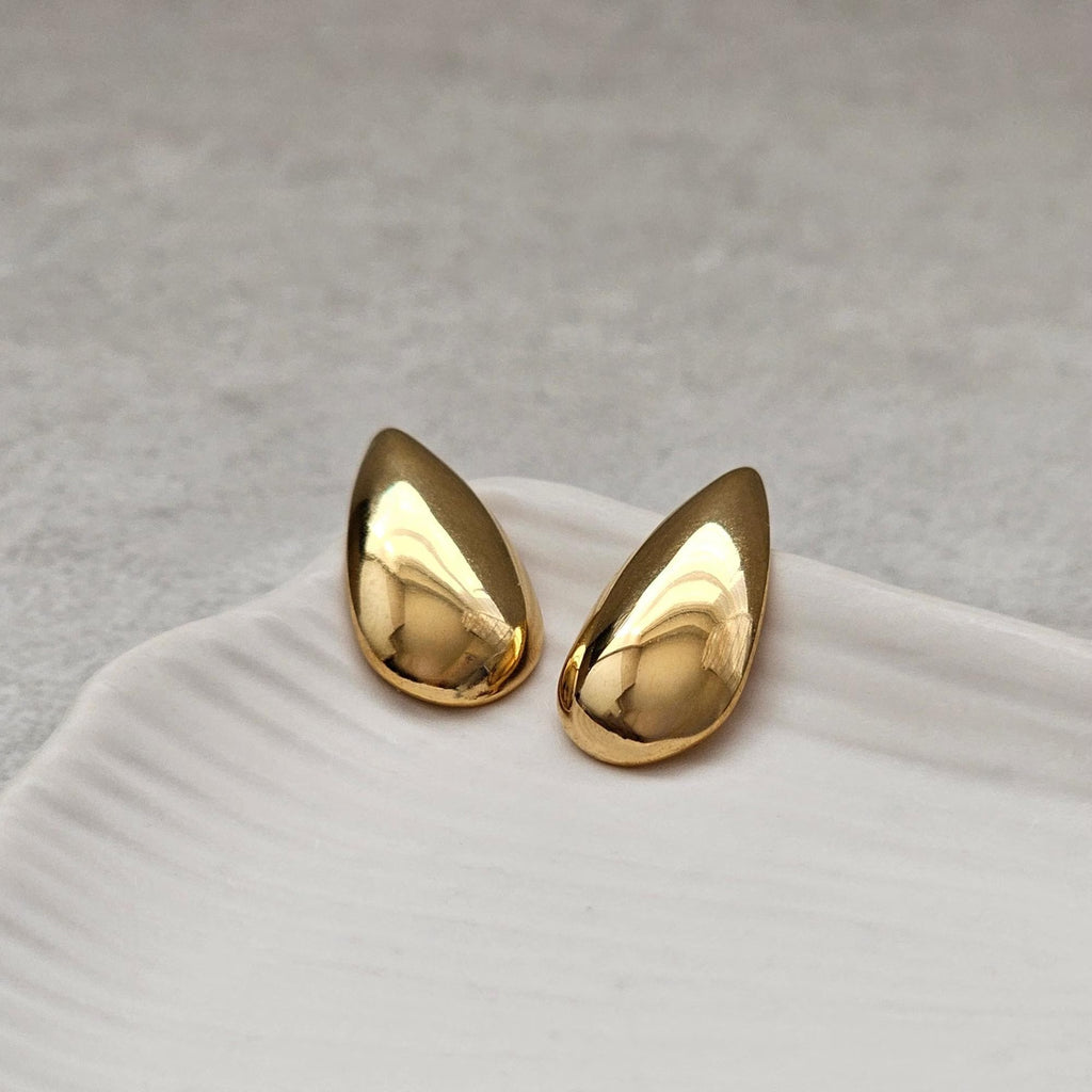 Teardrop Earrings Gold, Waterdrop Earring, Non Tarnish Waterproof Jewellery, Gifts for Her, Minimalist Jewellery