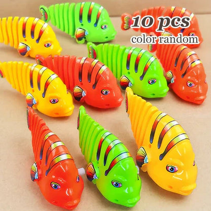 Colourful Movable Fish Toy, Gear Wind Up Fish Toy for Girls & Boys, Crawling Toys for Birthday Gift, Wind-up Fish Toy Swim Pool Bath Toys for Toddler Sea Animal Bath Toy