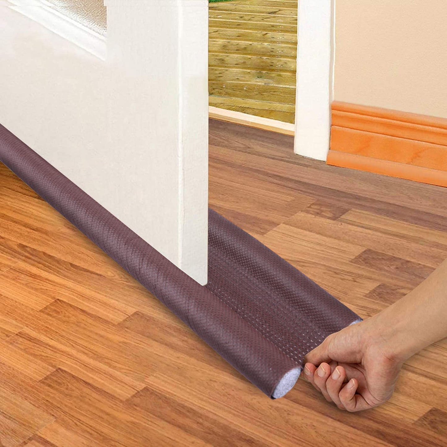 Door Bottom Sealing Strip Guard for Home (Size- 39 inches) (Brown)