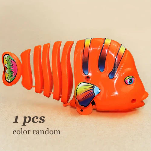 Colourful Movable Fish Toy, Gear Wind Up Fish Toy for Girls & Boys, Crawling Toys for Birthday Gift, Wind-up Fish Toy Swim Pool Bath Toys for Toddler Sea Animal Bath Toy