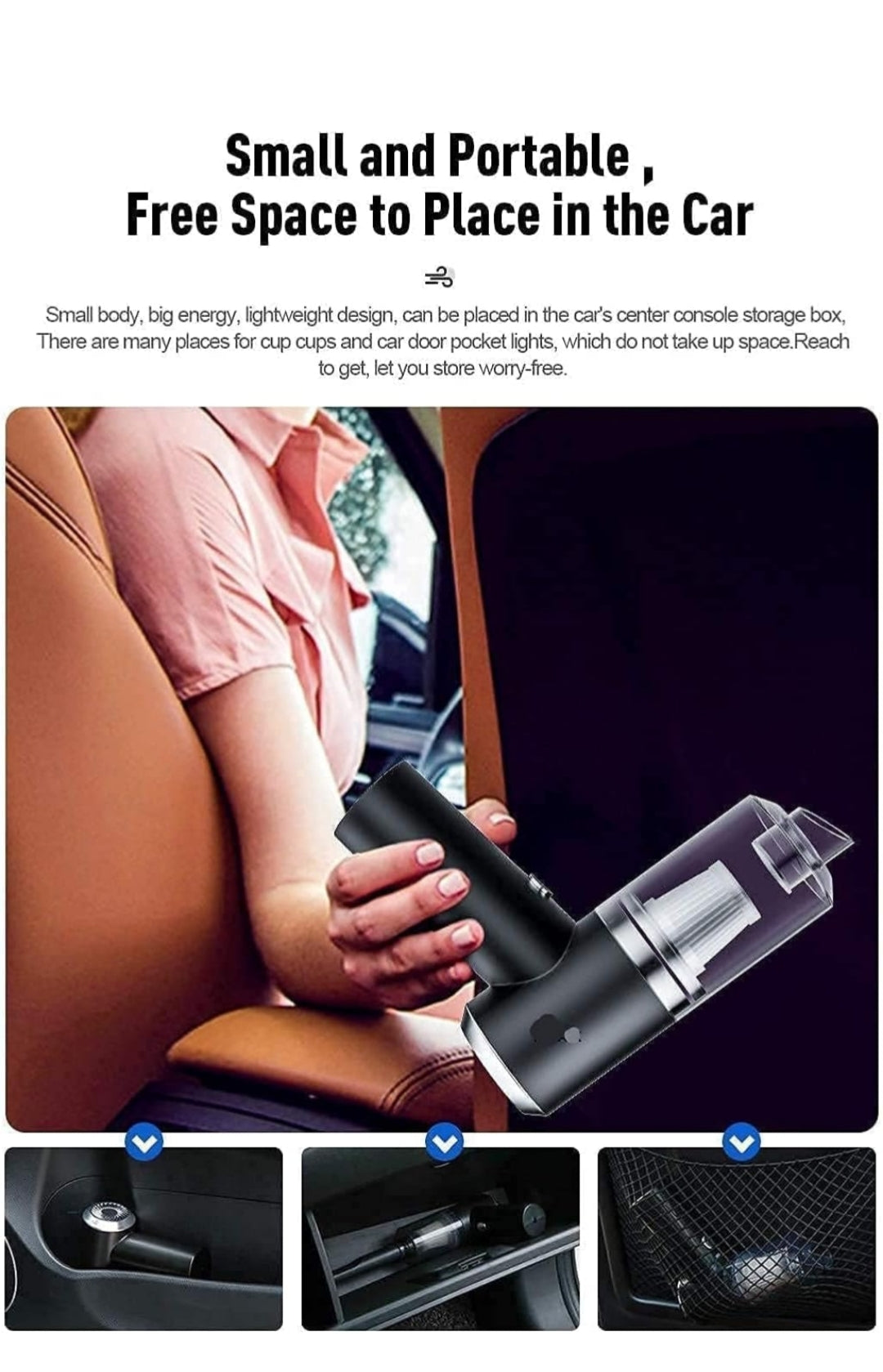 2 in 1 Vacuum Cleaner-Handheld Vacuum Car Cleaner Air Duster Wireless Rechargeable Home