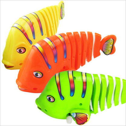 Colourful Movable Fish Toy, Gear Wind Up Fish Toy for Girls & Boys, Crawling Toys for Birthday Gift, Wind-up Fish Toy Swim Pool Bath Toys for Toddler Sea Animal Bath Toy