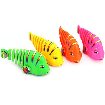 Colourful Movable Fish Toy, Gear Wind Up Fish Toy for Girls & Boys, Crawling Toys for Birthday Gift, Wind-up Fish Toy Swim Pool Bath Toys for Toddler Sea Animal Bath Toy